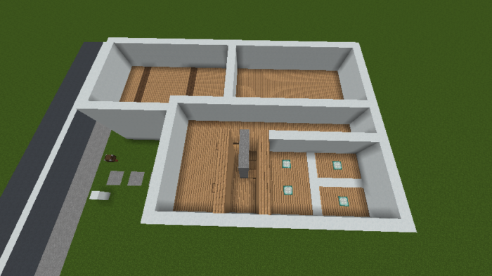 minecraft-house_36 現代建築 をマイクラでおしゃれに作れる！現代建築講座【設計図】