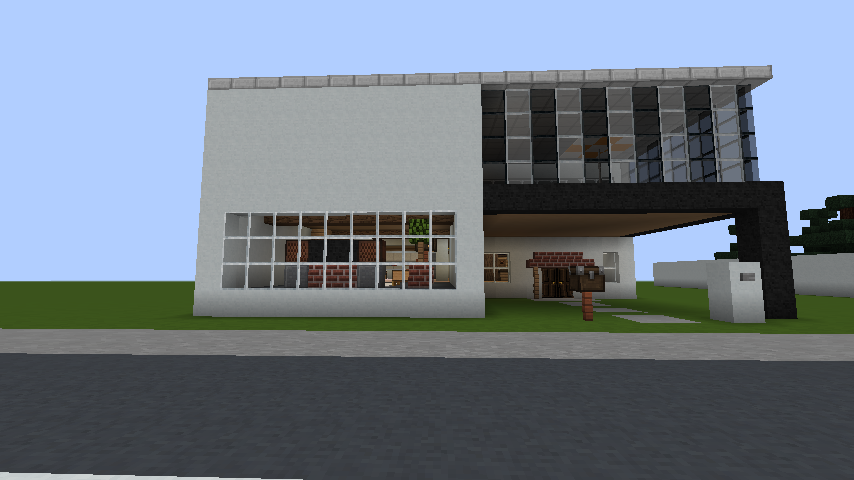 minecraft-house_52 現代建築 をマイクラでおしゃれに作れる！現代建築講座【設計図】